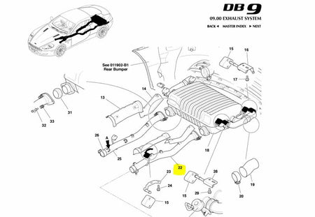 Image of LEFT REAR EXHAUST PIPE