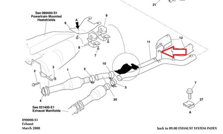 Image of RIGHT SIDE FRONT EXHAUST PIPE