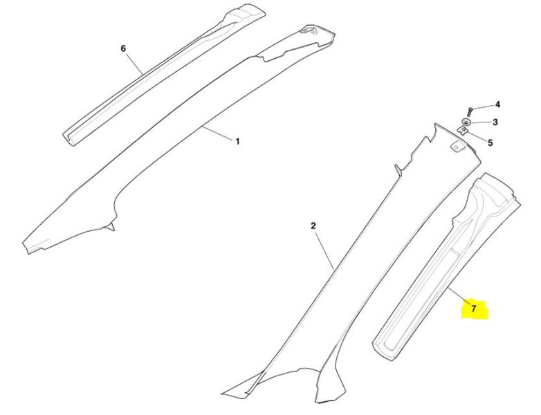 Image of LEFT HAND A PILLAR ENERGY ABSORBER