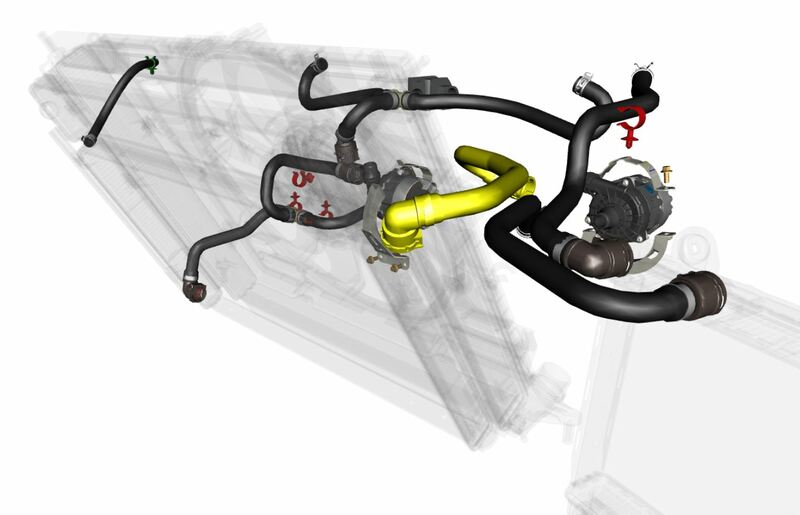 Image of LOW TEMPERATURE SYSTEM TOP RADIATOR HOSE