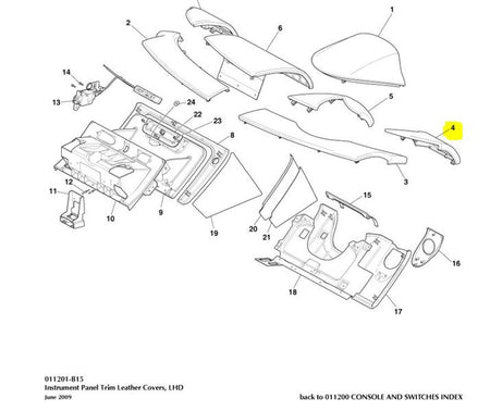 Image of LEFT HAND SIDE LEFT HAND DRIVE UPPER DASHBOARD AIRVENT COVER
