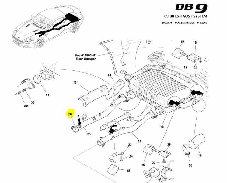 Image of RIGHT REAR EXHAUST PIPE