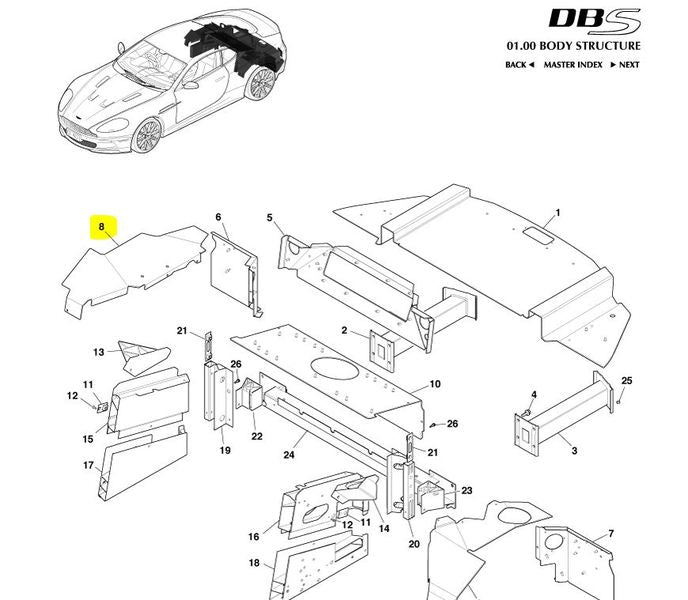 Image of REAR WHEEL ARCH INNER QUARTER PANEL