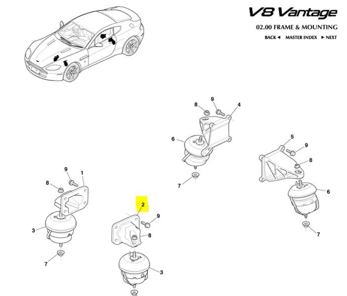 LEFT HAND ENGINE SUPPORT MOUNT BRACKET