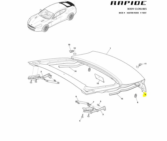 Image of TAILGATE BOOT LID BUMPON