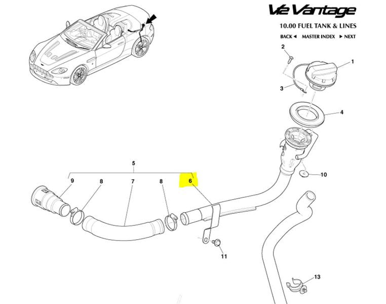 Image of FUEL FILLER METAL HOSE
