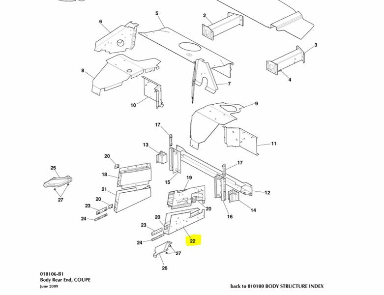 Image of LEFT REAR FLOOR REINFORCEMENT PANEL
