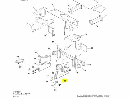 Image of LEFT REAR FLOOR REINFORCEMENT PANEL