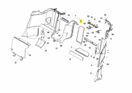 Image of RIGHT REAR BULKHEAD COVER PANEL DOOR