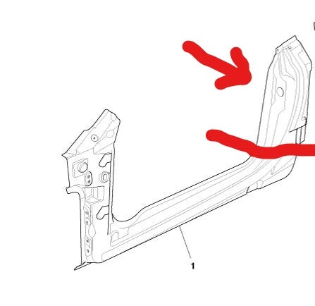 Image of LEFT HAND B PILLAR - SECTION