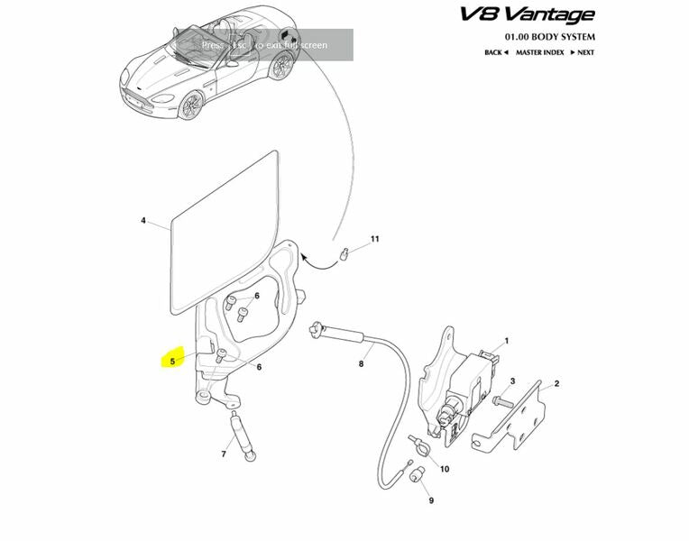 Image of ROADSTER FUEL FILLER DOOR HINGE