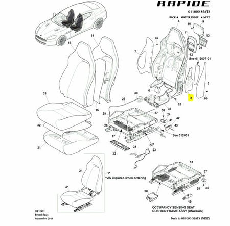 Image of RIGHT FRONT SEAT AIRBAG MOULDING