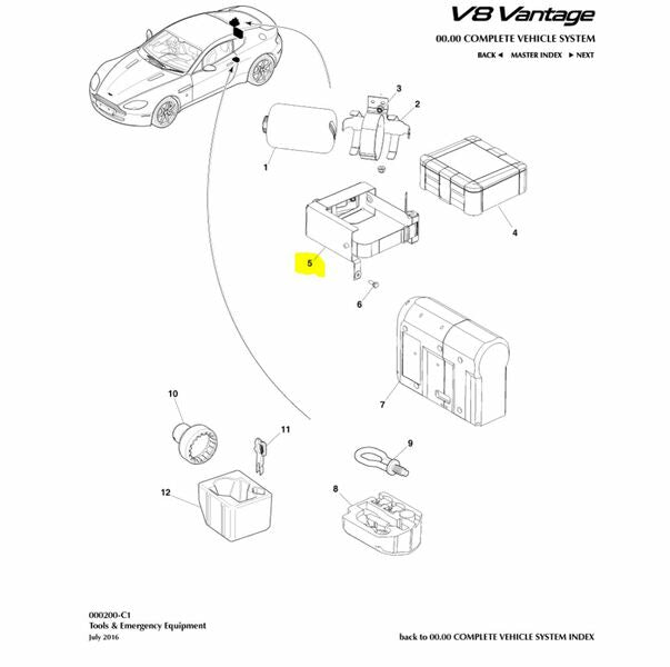Image of TYRE INFLATION BRACKET FOR ROADSTER MODELS ONLY