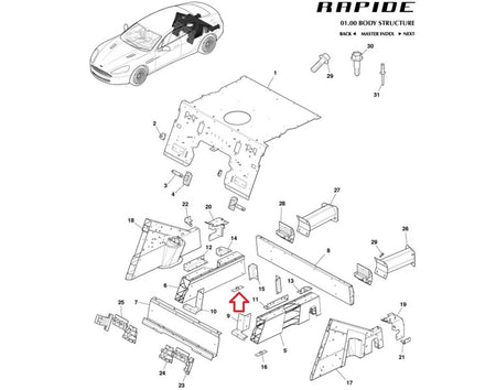 Image of REAR SUBFRAME MOUNTING NUTPLATE