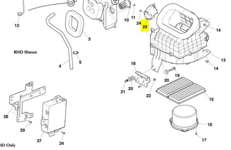 Image of HEATER BLOWER FLAP SERVO ACTUATOR MOTOR