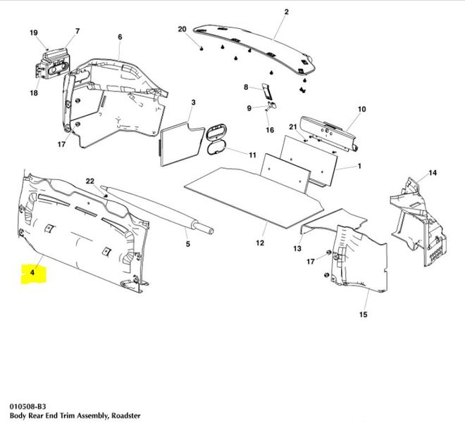 Image of REAR BOOT TRUNK BULKHEAD CARPET TRIM