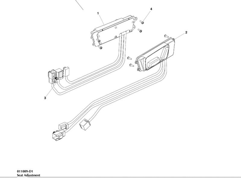 Image of LEFT HAND SEAT SWITCH PACK WITH MEMORY AND HEIGHT ADJUSTMENT