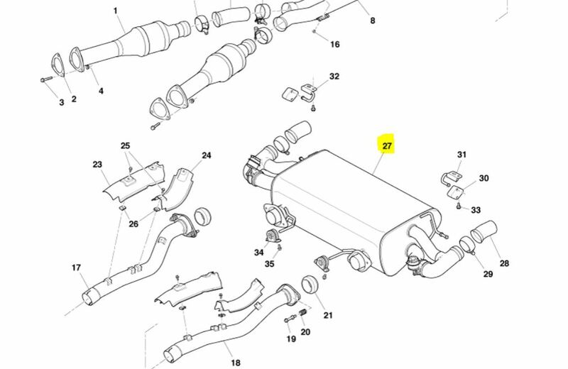 Image of REAR EXHAUST BOX SILENCER MUFFLER