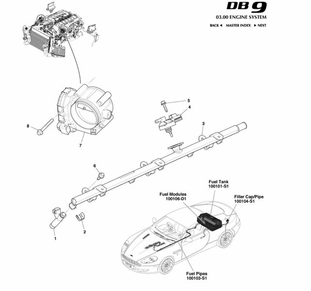 LEFT SIDE FUEL INJECTION RAIL ASSEMBLY