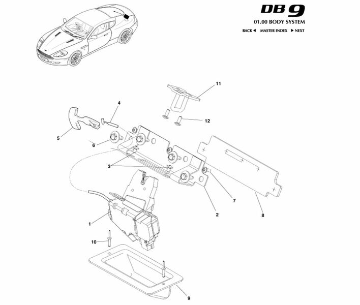 Image of REAR BOOT TRUNK LID STRIKER LATCH