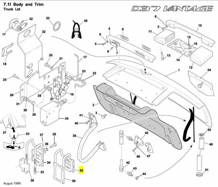 Image of REAR TRUNK BOOT LID STRIKER PLATE