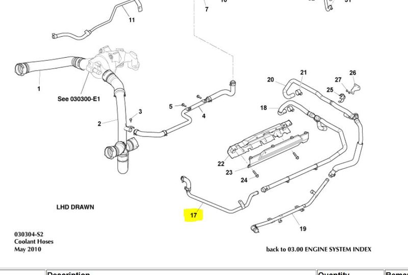 Image of HOSE ASSEMBLY UPPER THERMOSTAT