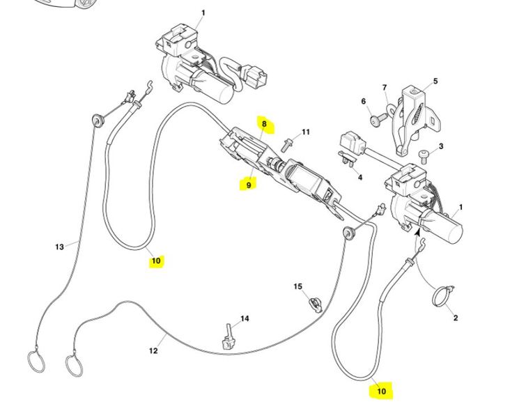 Image of TONNEAU LATCHING ACTUATORS WITH BRACKET AND CABLES