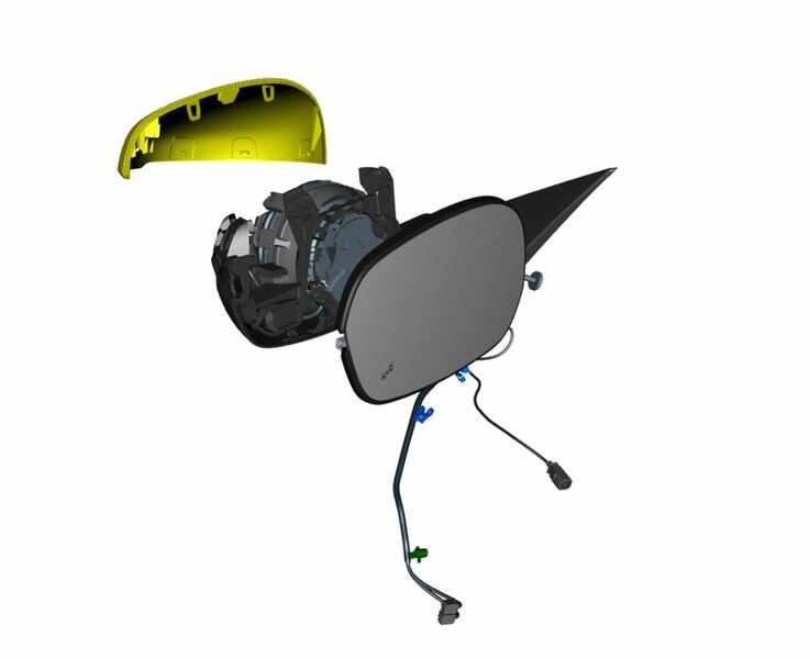 Image of CARBON FIBRE LEFT SIDE DOOR MIRROR COVER