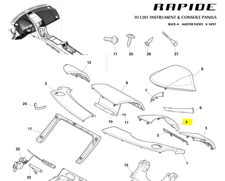 Image of DRIVERS SIDE DASHBOARD PANEL UPPER
