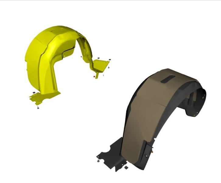 Image of RIGHT HAND REAR WHEEL ARCH LINER MUD SHIELD  - COUPE S