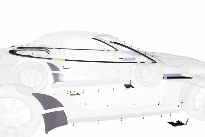 Image of RIGHT REAR QUARTER ROOF MOULDING TRIM