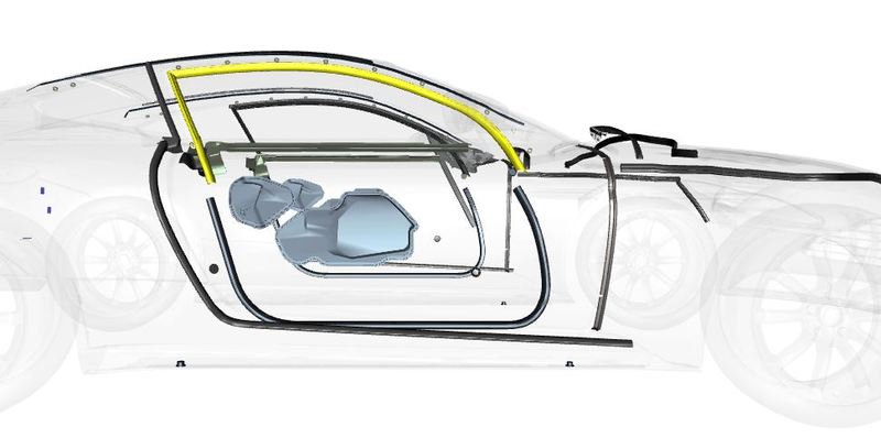 Image of RIGHT HAND DOOR PRIMARY UPPER WEATHERSTRIP