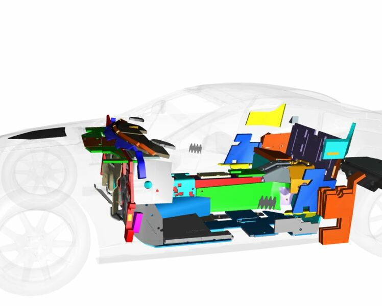 Image of RIGHT REAR B PILLAR FIBRE AND MATERIAL INSULATION PAD