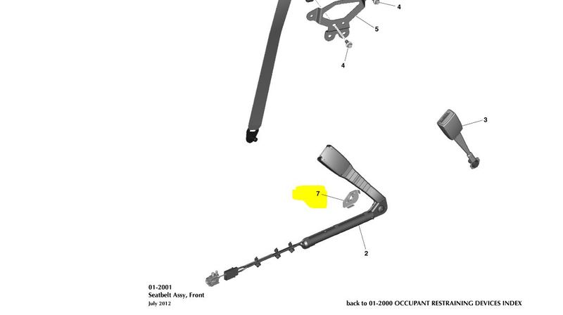 Image of LEFT HAND FRONT SEAT BELT PRETENTIONER BRACKET RHD