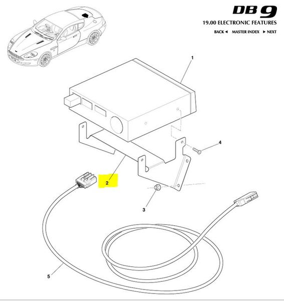 Image of MULTIMEDIA MODULE SAT NAV UNIT MOUNTING BRACKET