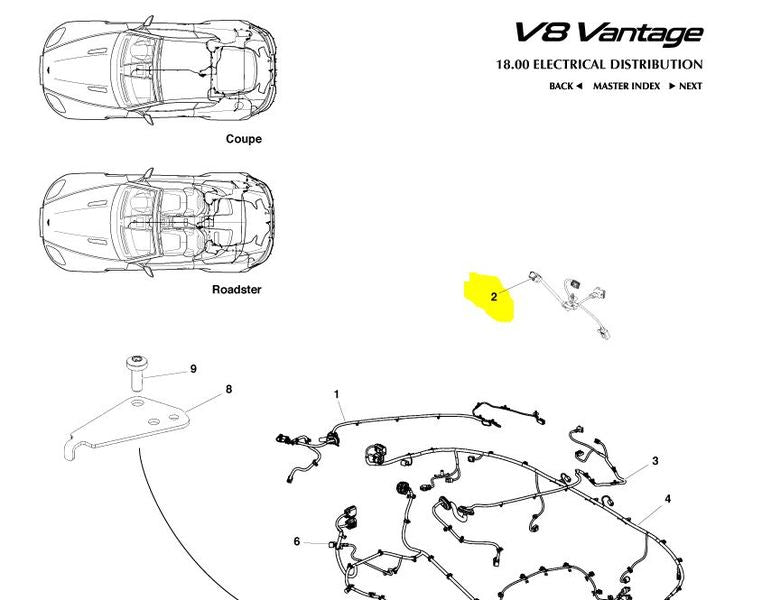 Image of BOOT LID DECK LID TRUNK WIRING HARNESS ROADSTER VOLANTE VERSION