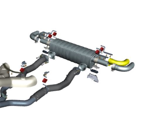 Image of REAR TAIL PIPE LEFT HAND INNER