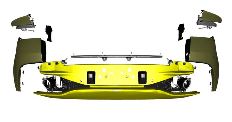 Image of REAR BUMPER INSERT ASSEMBLY BLACK