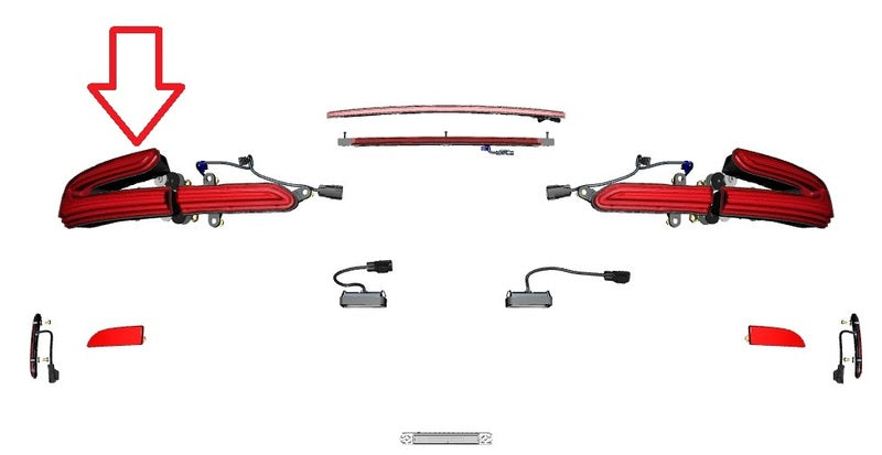 Image of REAR LIGHT LEFT HAND CLEAR SMOKED LENS FEDERAL