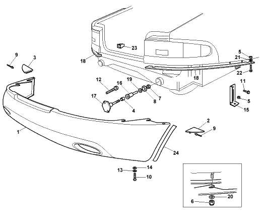 image 2 of strut assembly,bumper support - rh