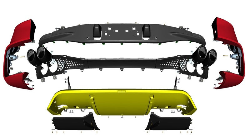 Image of REAR BUMPER DIFFUSER - CARBON
