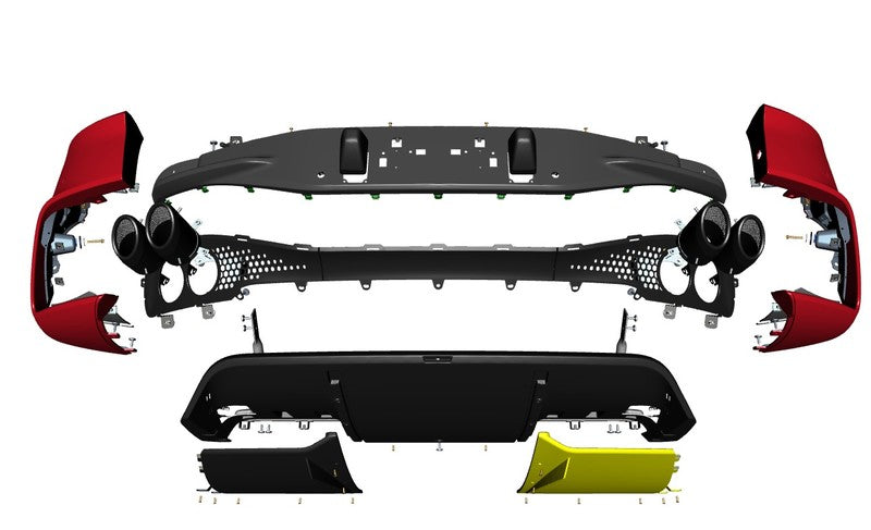 Image of REAR DIFFUSER COVER - CARBON - RIGHT HAND
