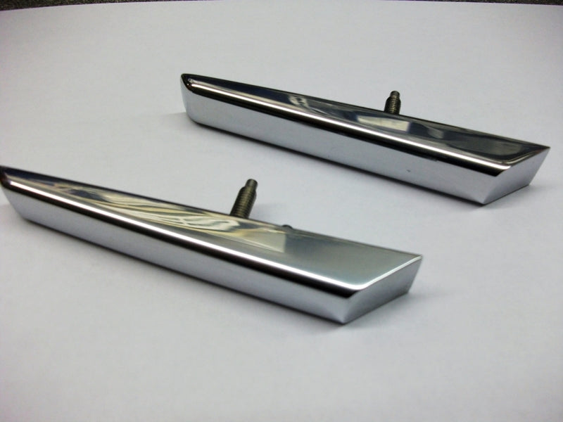Image of CHROME  WING DOOR STRAKE SIDE FINISHER TRIMS - PAIR