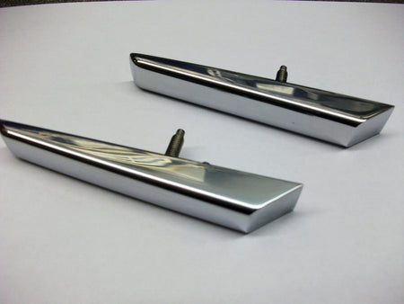 Image of CHROME  WING DOOR STRAKE SIDE FINISHER TRIMS - PAIR