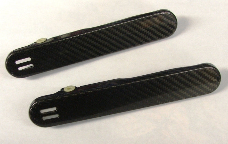 PAIR OF CARBON FIBRE DOOR HANDLE BLADES 