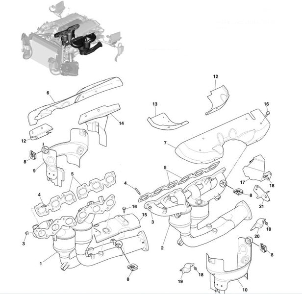Image of EXHAUST PIPE RIGHT HAND HEAT SHIELD