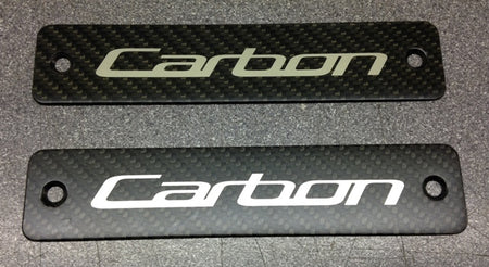 Image of FRONT SILL PLAQUE BADGE PAIR CARBON