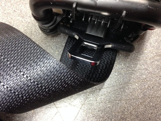 Image of FRONT PASSENGER SEAT BELT RHD - WARM CHARCOAL
