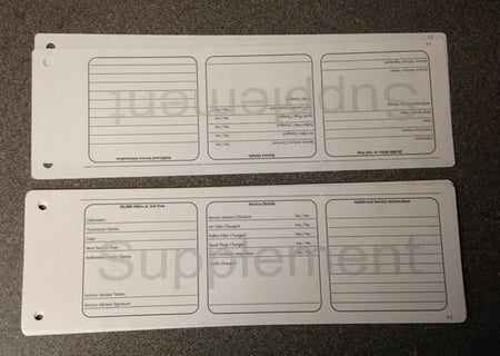 Image of OWNERS MANUAL SERVICE RECORD SUPPLEMENT