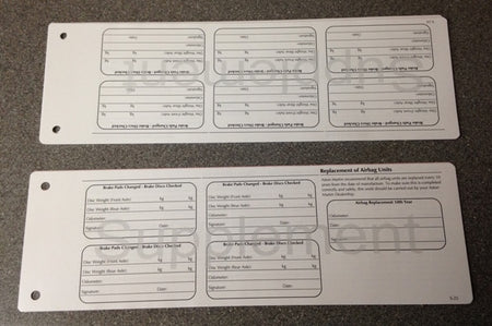 Image of OWNERS MANUAL SERVICE RECORD SUPPLEMENT
